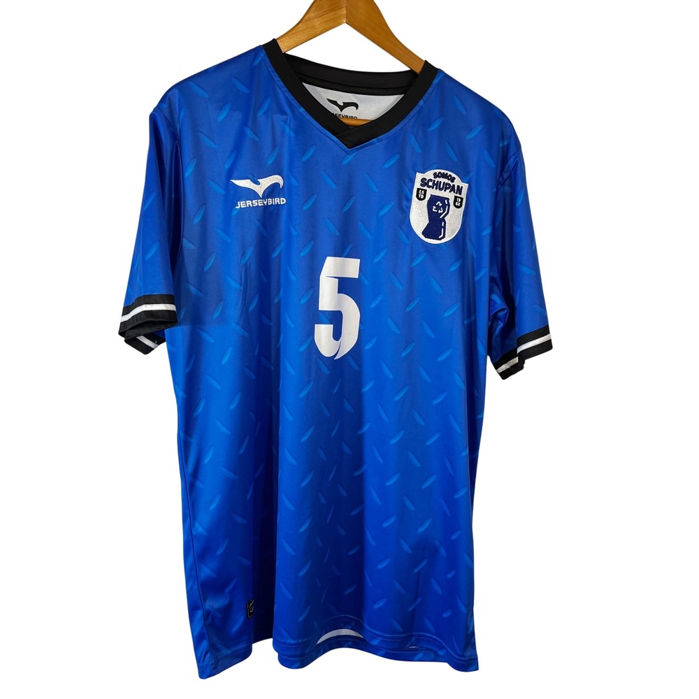 Jerseybird‎ Soccer Jersey Brazil Veiga #5 Blue Men's Sz L